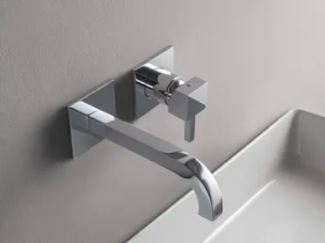 X-CHANGE_MONO - Wall-mounted single handle brass washbasin mixer by Rubinetterie Treemme - view 2